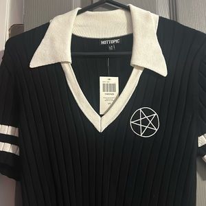 Wednesday Inspired Collared Sweater